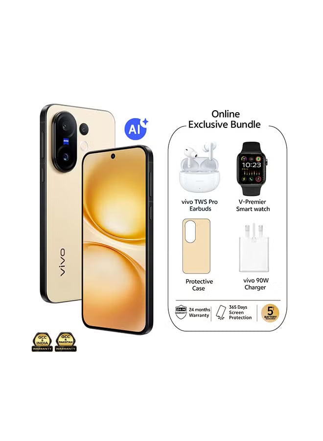 X200 FE Dual SIM 5G Yellow 12GB RAM 512GB With Exclusive Gifts - TWS Earbuds, V-Premier Smart Watch, 90W Charger And 24 Months Warranty + 1 Year Screen Replacement - Middle East Version