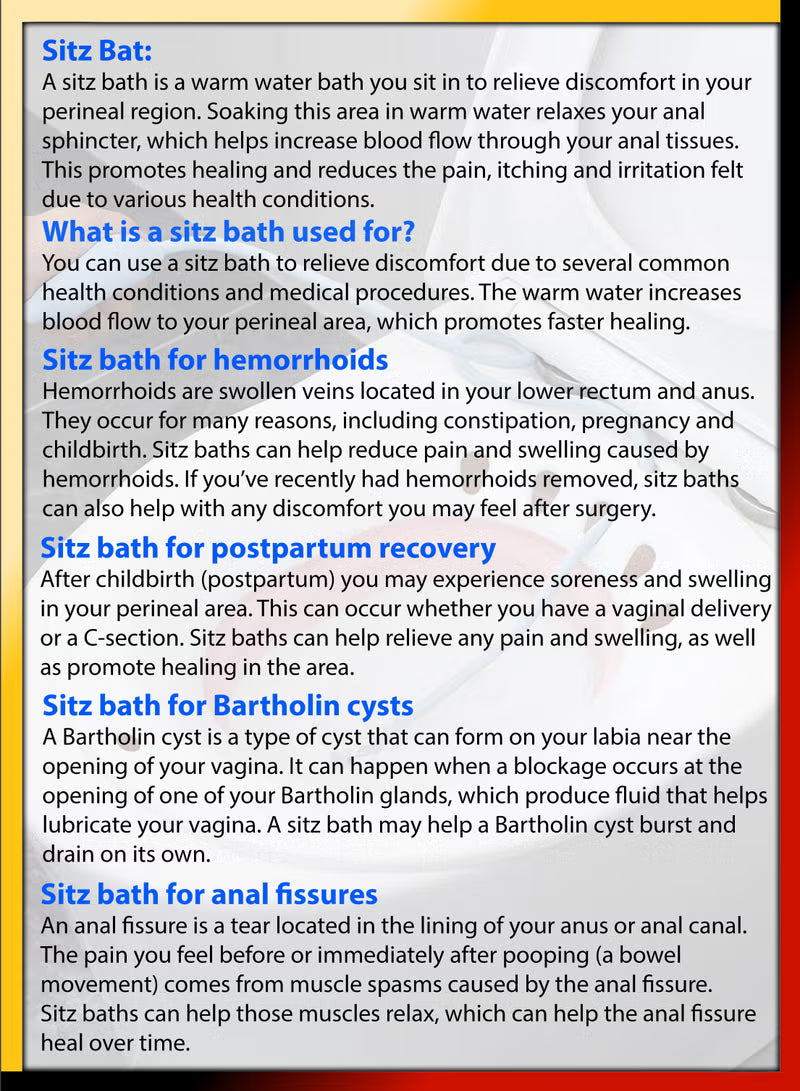 Foldable Sitz Bath for Toilet Seat