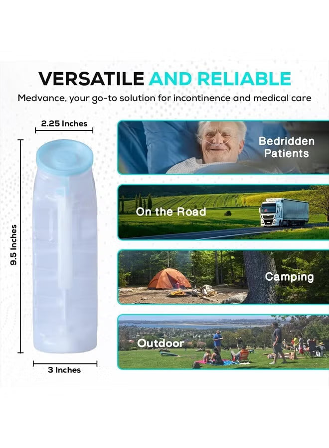 Men’s Urinals with Glow in the Dark Lid – 2 Pack