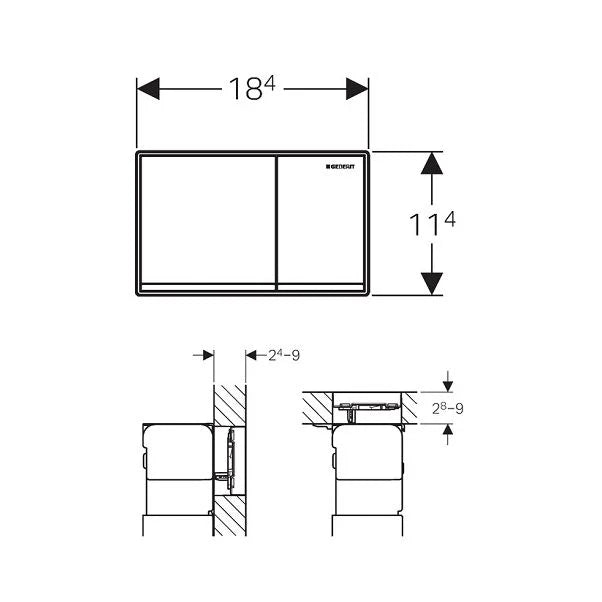 Geberit Omega60 Dual Flush Plate