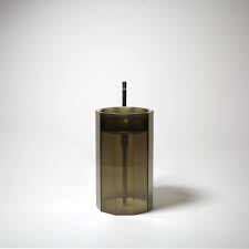 Transparent Resin Floor Basin – 400×400×860mm | Galaxy Coffee Finish (Model 94575)