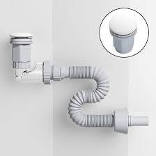 Ozone 3-in-1 Basin Trap – PGAM9090656601 | Flexible Waste Pipe + Pop-Up Waste Set