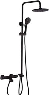 Matte Black Brass Shower Set