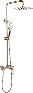 Brushed Gold Brass Shower Set