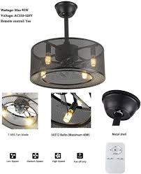 Ceiling Fan Light F8009-1F Black