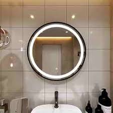 237-B Black Frame LED mirror with Aluminum Frame W60* H60 cm (135358)
