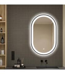 245L-B Black Frame LED mirror with Aluminum Frame W60* H90 cm (135308)