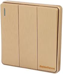 DB 115-SILVER Three gang one way switch 16A