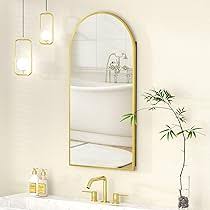 LED Mirror with Gold Frame