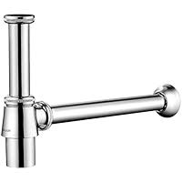 Round Basin Brass Bottle Trap - Chrome