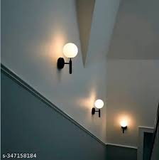 MLA0041 Black Metal Wall Light Black Metal with White Glass\ D150*320mm