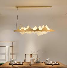 MLA0117-Hanging Lights L100cm Metal Brushed Gold +  Acrylic
