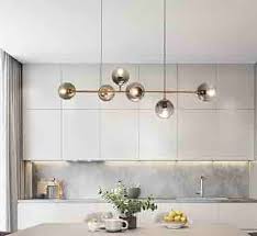 MLA6627G Hanging Glass Light Gold L1200mm Brass Metal+Grey Glass