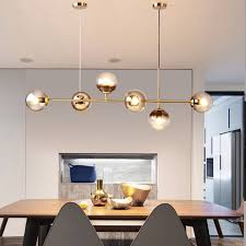 MLA6627G Hanging Glass Light Gold L1200mm Brass Metal+Grey Glass