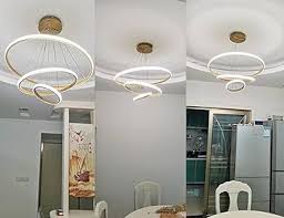 MLA7188 Modern Ring Light Brushed Gold D400+600+800+1000mm 3 Colors