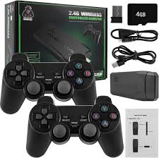 Game Console With Two Wireless Gamepads Dual Players Hdmi