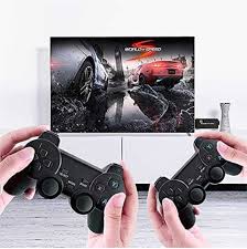 Game Console With Two Wireless Gamepads Dual Players Hdmi