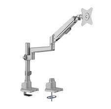 Single Monitor Pole-mounted Gas Spring Monitor Arm