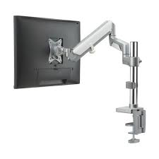 Single Monitor Pole-mounted Gas Spring Monitor Arm