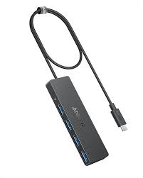 Aukey Usb C Hub Ultra Slim With 4 Usb 3 0 Data Ports