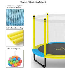 Trampoline With Safety Net Protection