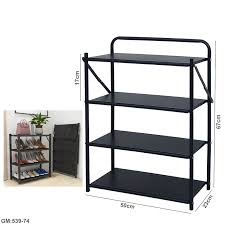 4 Tier Foldable Metal Shoe Rack