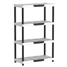 Cosmoplast Plastic 4-tier Shelving Rack