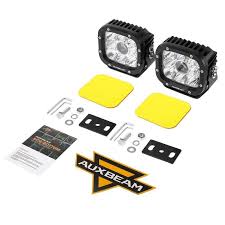 Spot LED Driving Lights + Amber Cover (2pcs/set) 5", 110W, White