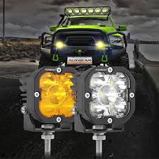 LED Pod Lights White & Yellow Light (2pcs/set 3" 80W 9600LM)