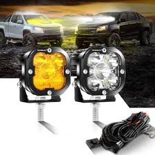 LED Pod Lights White & Yellow Light (2pcs/set 3" 80W 9600LM)