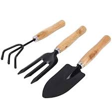 Tnta 3pc Garden Tool Set Wood