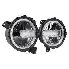 9" 120W DOT Approved LED Headlights with Halo Ring DRL & High Low Beam