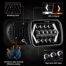 7x6" LED Projector Headlights