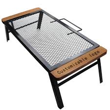 Outdoor Anti-scalding Wooden Handle Camping Barbecue table