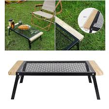 Outdoor Anti-scalding Wooden Handle Camping Barbecue table
