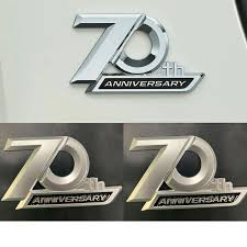 70th Anniversary Emblem Body Sticker for Land Cruiser LC300 2022-on