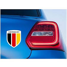 Car Sticker National Flag 3D Die Cut Adhesive Removable Glue Shield Design