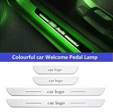 Led Moving Door Scuff Plates Led Car Door Sill Plate Light Landcruiser