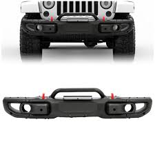 Jeep Jk Wrangler 10th Anniversary Front Bumper Black Powder Coated (steel)-( Jwjk1603-24-1 )