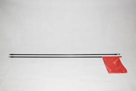 Off Road 9ft Black Flag Pole With Flag Center Split