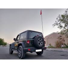Off Road 9ft Black Flag Pole With Flag Center Split