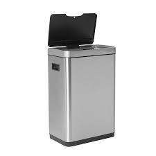 Sensor Dual Compartment Dustbin Matt Steel - 50l