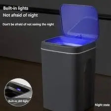 Sensor Dustbin With Soft Closing Dark Grey BuyonBudget