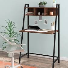 Ladder Computer Desk Hutch