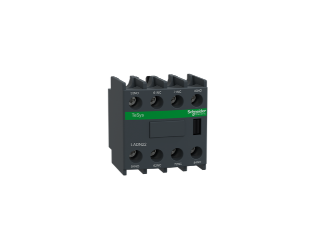 Schneider Auxiliary contact block, TeSys Deca, 2NO + 2NC, front mounting, screw clamp terminals