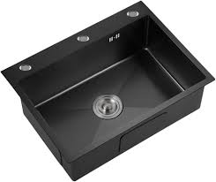 Single Top Kitchen Sink 80×45 cm – Black
