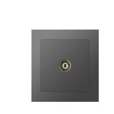 Black B037 250V 1Gang Satellite TV  Socket