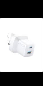 Anker 323 Charger 33W (20W USB-C + 12W USB -A) (A2331K21)-White