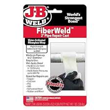 مادة JB WELD FIBERWELD لإصلاح أنابيب الألياف الزجاجية المصبوبة مقاس 2 بوصة