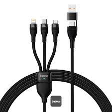 3IN2 BRAIDED CABLE USB-A/USB-C TO 2X LIGHTING/USB-C